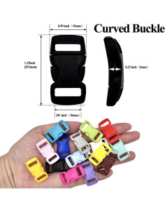 15 Hebillas Curvadas de Plástico Honigo 10mm Multicolor 2