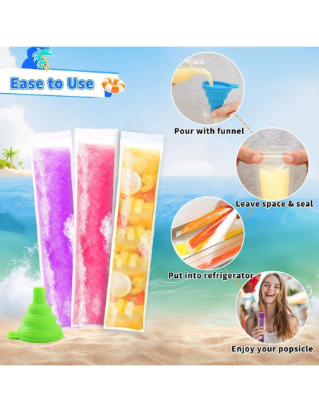 Bolsas de Paletas Desechables 120 Pcs ysuwekslu 22x6cm