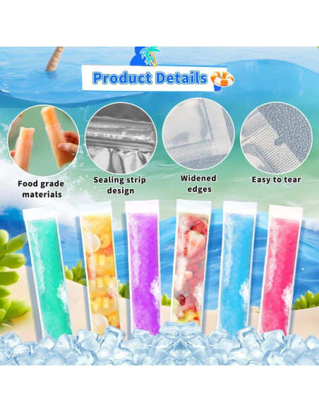 Bolsas de Paletas Desechables 120 Pcs ysuwekslu 22x6cm