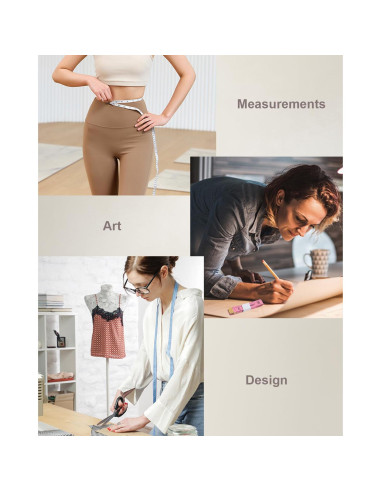 Cinta Métrica Suave Zilotusnte 150cm Doble Escala Rosa Azul