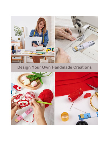 Cinta Métrica Suave Zilotusnte 150cm Doble Escala Rosa Azul