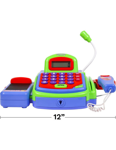 Caja Registradora Electrónica KidPlay con Dinero y Comestibles