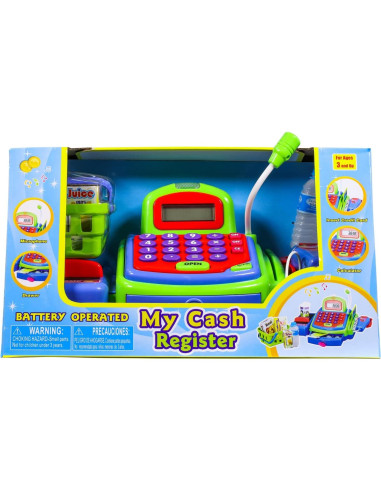 Caja Registradora Electrónica KidPlay con Dinero y Comestibles