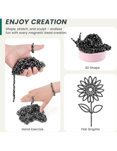 Juguete Antiestrés Magnético LOVESTOWN 550PCS Negro