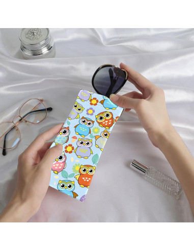 2 Estuches de Gafas de Sol PU con Paño de Limpieza - YJ