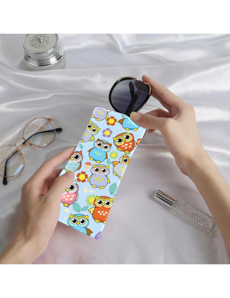 2 Estuches de Gafas de Sol PU con Paño de Limpieza - YJ