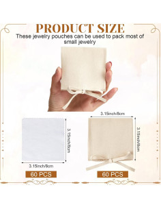 Berlune 30 Pcs Bolsa de Microfibra para Joyería 8x8 cm 2