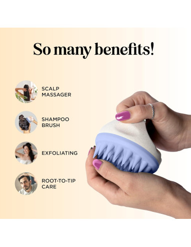 Cepillo Exfoliador de Cuero Cabelludo Maple Holistics - Azul