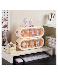 Paquete de 2 cajas de exhibición acrílicas CESTATIVO 30x8.9x11.4cm