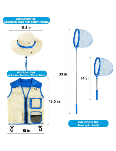 Kit de Explorador INNOCHEER para Niños 3-12 Años - Capturador de Insectos