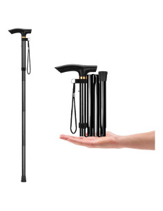 Bastón de Caminata Plegable YOBOKO Aluminio Antideslizante 85-95 cm