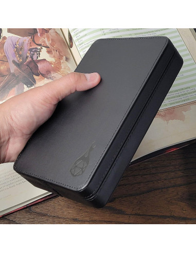 Estuche de Dados Forged Dice Co. Premium Negro 3 Filas Fieltro