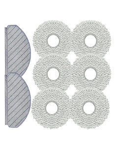 8 Almohadillas de Limpieza Microfibra Reutilizables Cleptorize 13.5cm