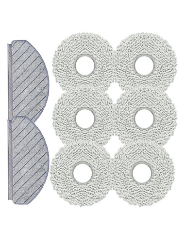 8 Almohadillas de Limpieza Microfibra Reutilizables Cleptorize 13.5cm