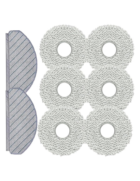 8 Almohadillas de Limpieza Microfibra Reutilizables Cleptorize 13.5cm