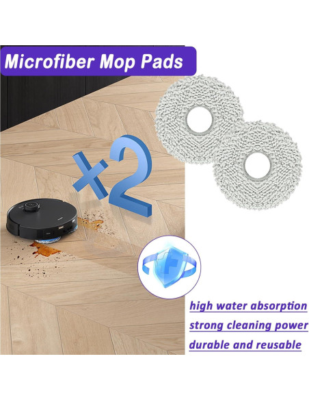 8 Almohadillas de Limpieza Microfibra Reutilizables Cleptorize 13.5cm