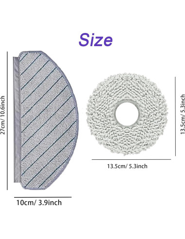 8 Almohadillas de Limpieza Microfibra Reutilizables Cleptorize 13.5cm