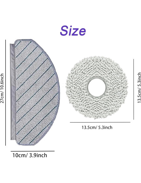 8 Almohadillas de Limpieza Microfibra Reutilizables Cleptorize 13.5cm