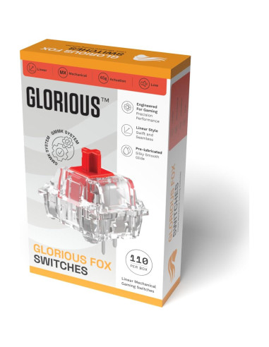 Interruptores mecánicos Glorious Fox 110 PCS 3 pines preengrasados