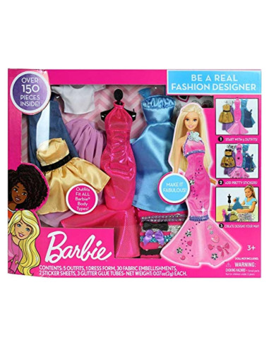 Set de Diseñadora de Moda Barbie Tara Toys con Tela y Stickers