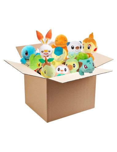Peluche Pokémon Inicial 8" Asortido - Fuego, Planta, Agua - Jazwares
