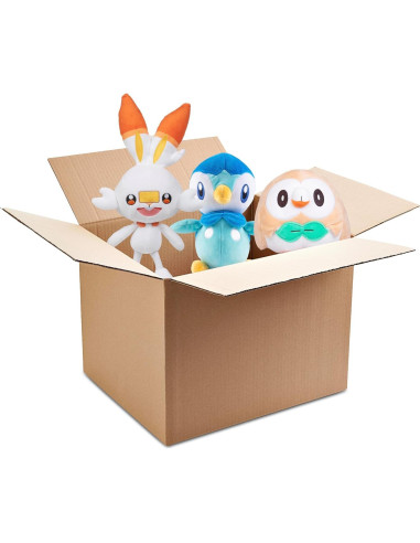Peluche Pokémon Inicial 8" Asortido - Fuego, Planta, Agua - Jazwares