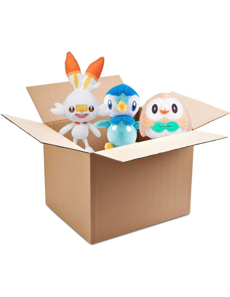 Peluche Pokémon Inicial 8" Asortido - Fuego, Planta, Agua - Jazwares