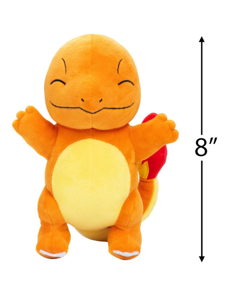 Peluche Pokémon Inicial 8" Asortido - Fuego, Planta, Agua - Jazwares