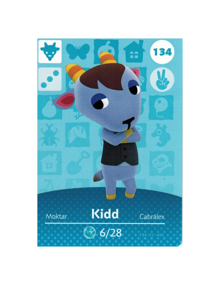 Tarjeta Amiibo Nintendo Animal Crossing 134/200 Serie 2