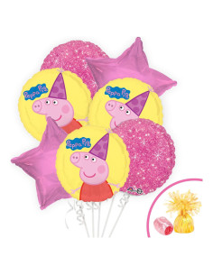 Globos de Fiesta Peppa Pig BirthdayExpress - 7 Piezas