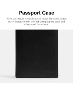 Funda de Pasaporte Coach para Hombre en Color Negro 2