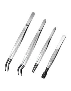 Juego de 4 Pinzas de Silicona Bremorou - Acero Inoxidable