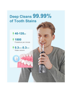 Flosser Dental de Agua Inalámbrico Operan 300ml 4 Modos Negro 2