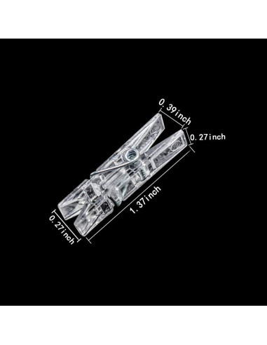 128 Clips Transparentes de Plástico GALIREN para Fotos