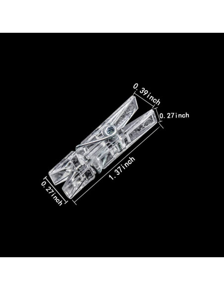 128 Clips Transparentes de Plástico GALIREN para Fotos