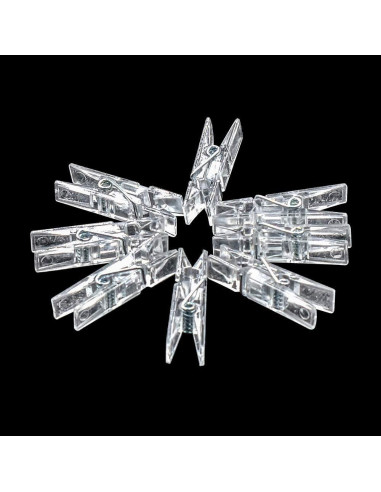 128 Clips Transparentes de Plástico GALIREN para Fotos