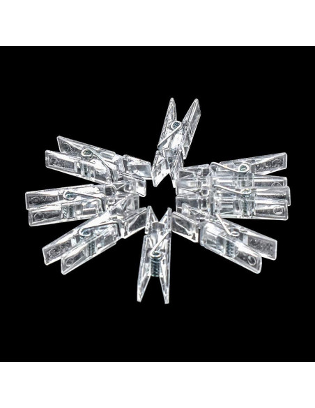 128 Clips Transparentes de Plástico GALIREN para Fotos