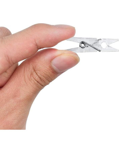 128 Clips Transparentes de Plástico GALIREN para Fotos