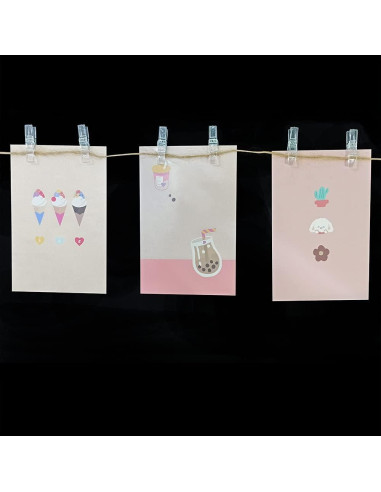 128 Clips Transparentes de Plástico GALIREN para Fotos