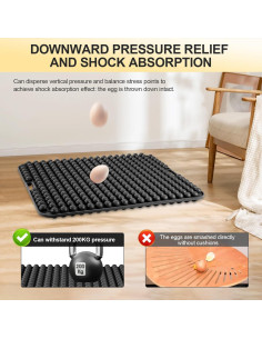 Cojín de Silicona LTLUTU para Alivio del Dolor Coccix 43x37 cm 2