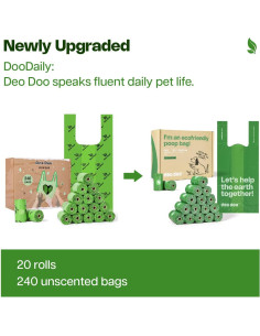 Bolsas de Excremento para Perro Deo Doo 240 Unidades Grandes 2