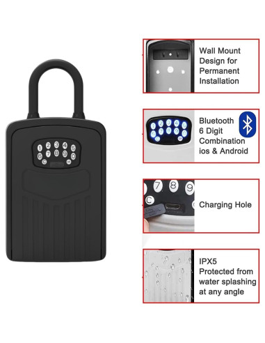 Caja de Cerradura Digital Inteligente Loccess SMKB2-BT Bluetooth