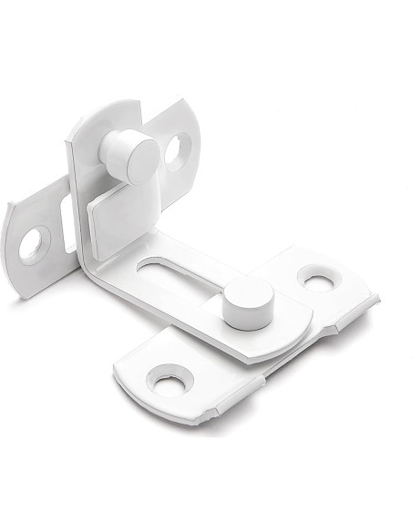 4 Cerraduras de Puerta de Granero 90 Grados Acero Inoxidable Blanco