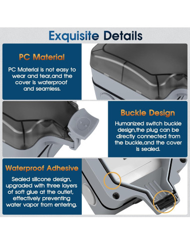 Enchufe Exterior Impermeable IP66 XINYIELE 15A 250V