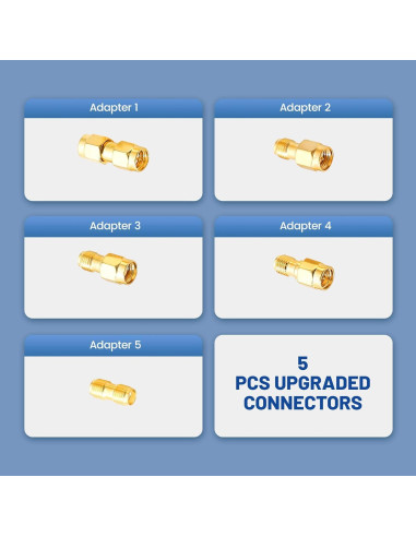 Cable Coaxial RG316 30cm SMA Macho a Hembra Anina + 5 Adaptadores