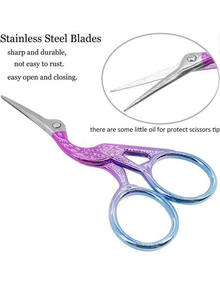 Tijeras de Bordado Pequeñas BIHRTC 9.1cm Acero Inoxidable