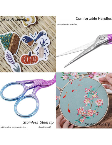 Tijeras de Bordado Pequeñas BIHRTC 9.1cm Acero Inoxidable