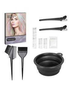 Kit de Tinte para Cabello 9 Piezas Genérico - Brochas, Tazón, Clips