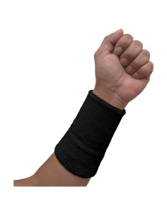 Banda de Muñeca Absorbente COUVER 15 cm Talla Única Negra