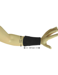 Banda de Muñeca Absorbente COUVER 15 cm Talla Única Negra 2